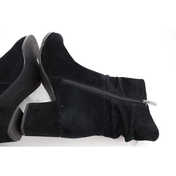 Women L\'Amour Des Pieds Pivar Slouch Black Suede Booties Womens Size 11 Block Heel